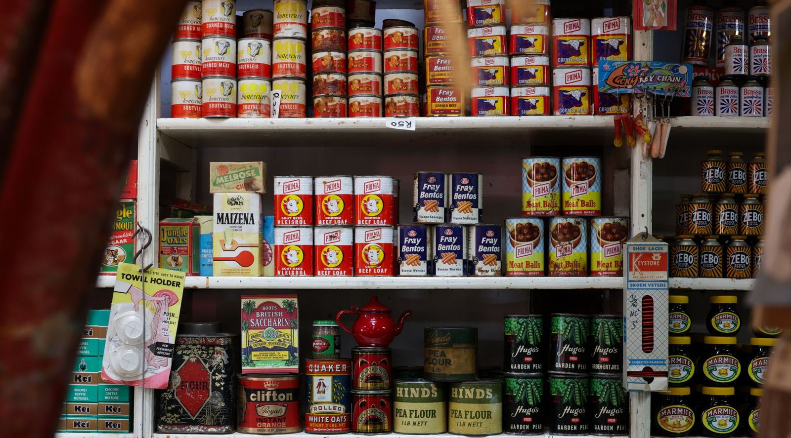 Food pantry team organizing donations